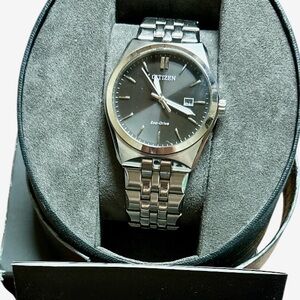 Citizen Eco-Drive Black and Silver Timepiece